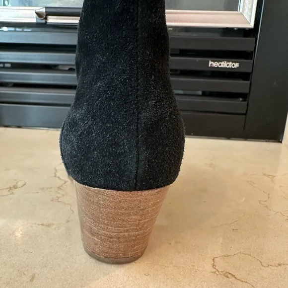 Isabel Marant Dicker Black Suede Leather Ankle Boots, 37/US 7, Good Condition - Picture 9 of 16